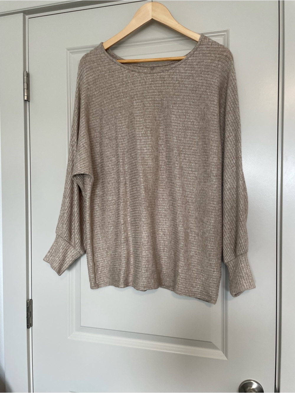 Maurices Taupe Ribbed Knit Pullover